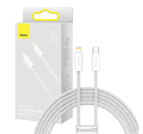 Baseus Dynamic Series USB-C-Lightning kábel, 20 W, 2 m (fehér)