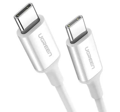 USB-C-USB-C kábel UGREEN US264, 60 W, 0,5 m (fehér)