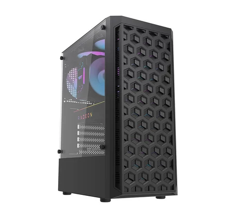 Darkflash DK300M Micro-ATX számítógépház + 3 ventilátor (fekete)
