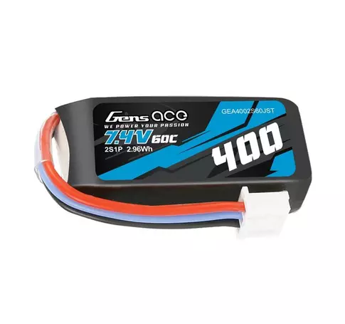 GensAce 400mAh 7,4V 60C 2S1P JST akkumulátor