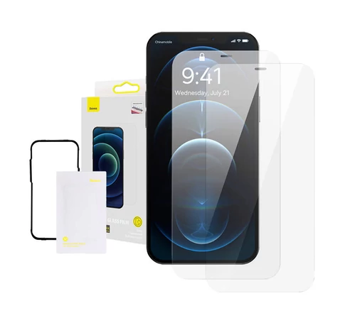 Baseus edzett üvegfólia 0.3mm iPhone 12/12 Pro 6.1" készülékhez (2db)