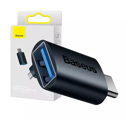 Adapter USB-C do USB-A Baseus Ingenuity, OTG (niebieski)