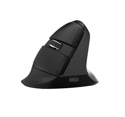 Vezeték nélküli függőleges egér Delux M618Mini BT+2.4G RGB 4000DPI (Iron Gray)