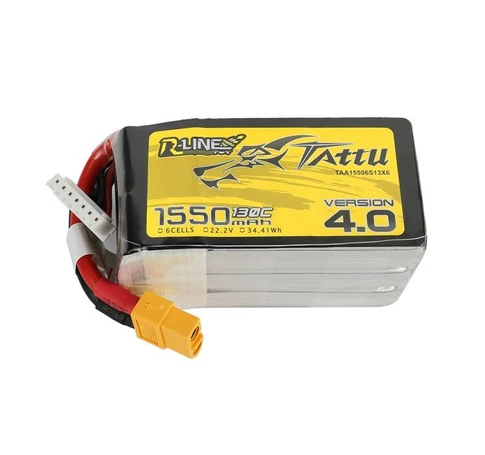 Tattu R-Line 4.0 akkumulátor 1550mAh 22.2V 130C 6S1P XT60