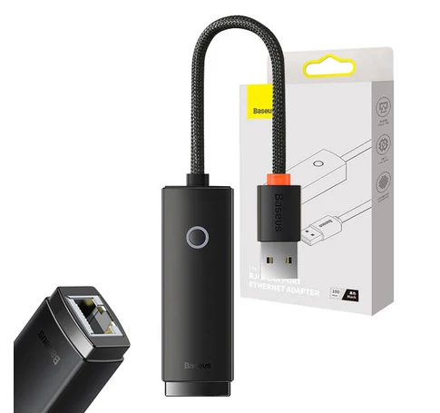 Baseus Lite sorozat USB - RJ45 hálózati adapter, 100Mbps (fekete)