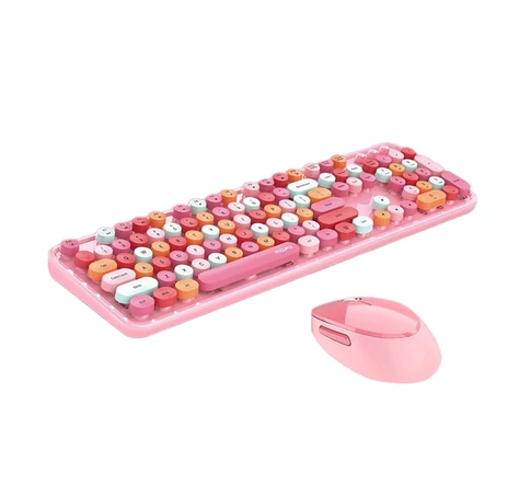 Vezeték nélküli billentyűzet + egér készlet MOFII Sweet 2.4G (rózsaszín)
