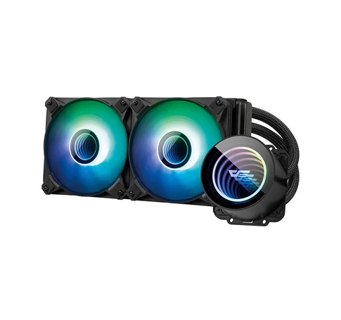 Darkflash DX240 V2 CPU folyadékhűtő ARGB 2x 120x120 (fekete)