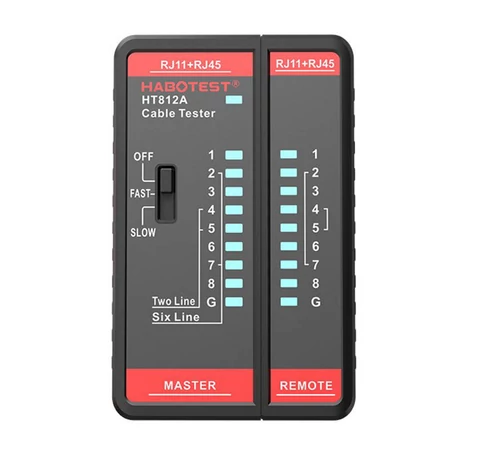 Habotest HT812A Hálózati kábel tesztelő RJ45/RJ14/RJ12/RJ9