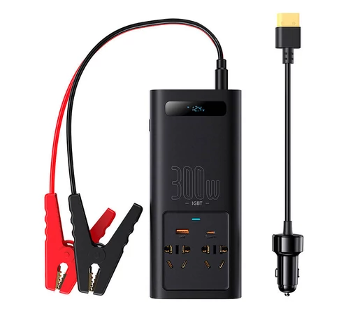 Baseus autó inverter 300W, 220V, CN/EU (fekete)
