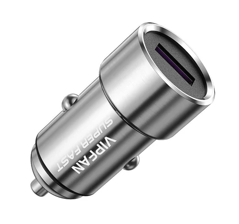 Vipfan C07 autós töltő, USB, 5A (ezüst)