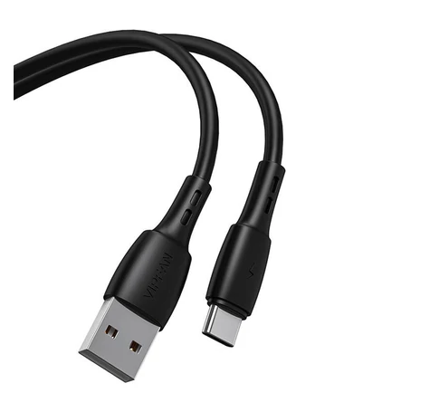 USB és USB-C kábel VFAN Racing X05, 3A, 2m (fekete)