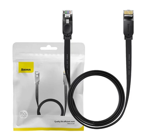 Baseus Ethernet RJ45 hálózati kábel, 1Gbps, 1,5m (fekete)