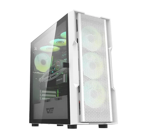 Darkflash DK431 számítógépház + 4 ventilátor (fehér)