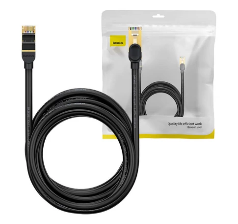 Baseus Ethernet RJ45 hálózati kábel, 10Gbps, 20m (fekete)