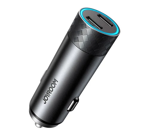 Ładowarka samochodowa Joyroom JR-CL13, 2x USB-C PD, 50W (szara)