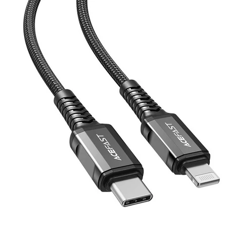 USB-C kábel és Lightning Acefast C1-01-hez, 1,2 m (fekete)