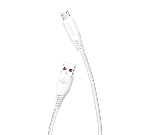 USB to Micro USB Cable Dudao L2M 5A, 2m (White)
