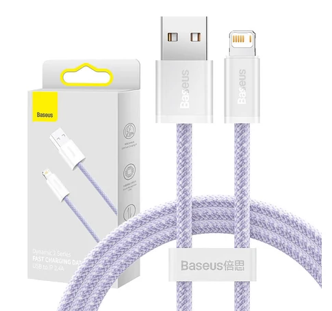 Baseus Dynamic 2 USB - Lightning töltőkábel, 2.4A, 1m (lila)