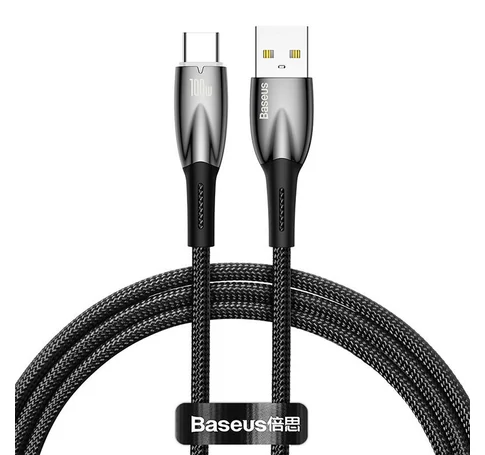 Baseus Glimmer USB-A - USB-C töltőkábel, 100W, 1m (fekete)