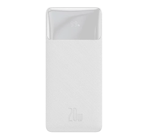 Baseus Bipow Powerbank, 10000mAh, 20W (fehér)