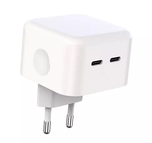 XO L102 fali töltő, 2x USB-C, 35 W (fehér)