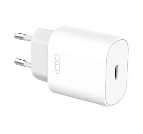 XO L91 fali töltő, USB-C, 25 W + USB-C-Lightning kábel (fehér)