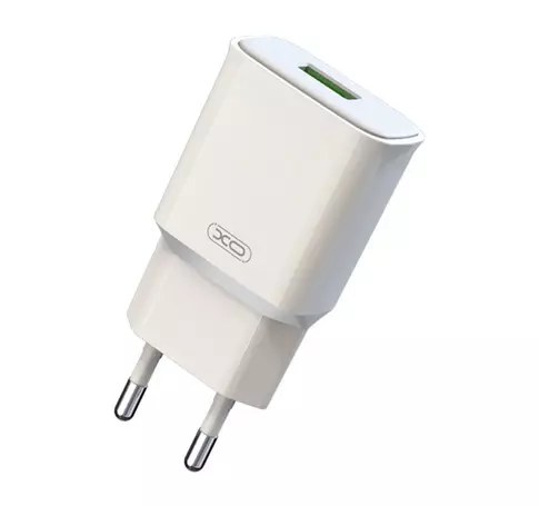 XO L92D fali töltő, 1x USB, 18 W, QC 3.0 (fehér)