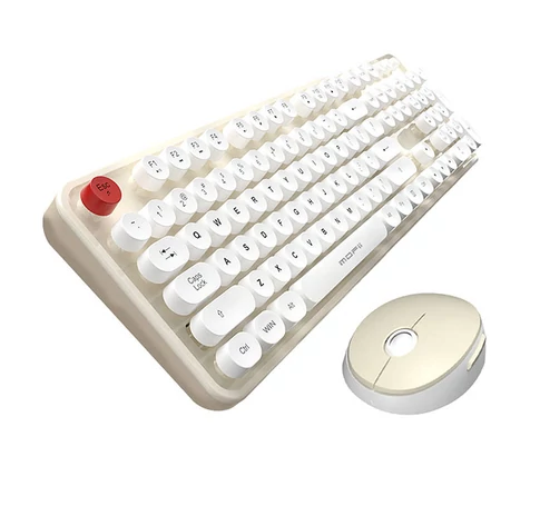 Wireless keyboard + mouse set MOFII Sweet 2.4G (White-Beige