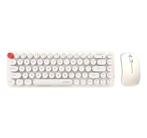 Wireless keyboard + mouse set MOFII Bean 2.4G (White-Beige)