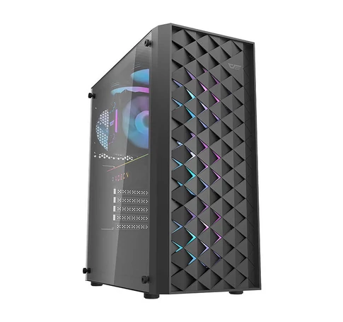 Darkflash DK351 számítógépház + 4 RGB ventilátor (fekete)