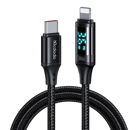 Mcdodo CA-1030 USB-C to Lightning cable, 36W, 1.2m (black)