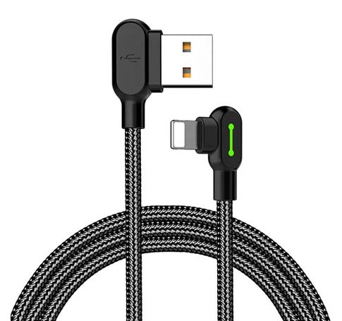USB to Lightning cable, Mcdodo CA-4673, angled, 1.8m (black)