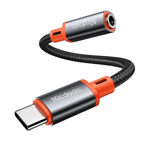 USB-C to AUX mini jack 3.5mm audio adapter Mcdodo CA-7561, DAC, 0.11m (black)