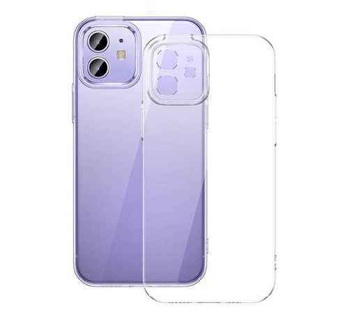 Védőtok Baseus Crystal átlátszó tok és edzett üveg iPhone 12-hez (ultra vékony)