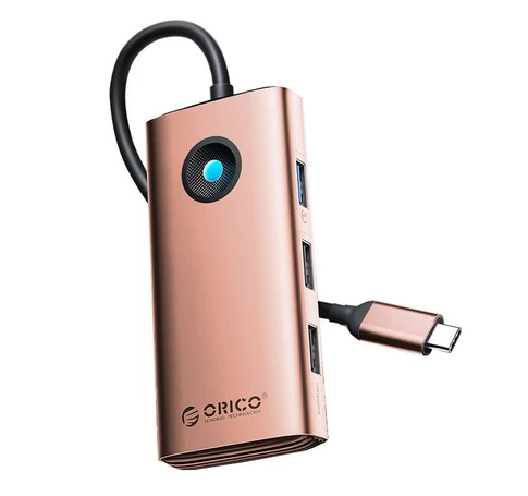 Orico Type-C 6in1 HUB Multifunction Docking Station (rose gold)
