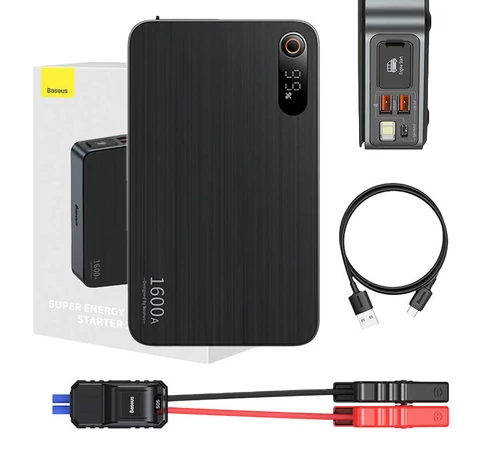 Powerbank / Starter Baseus Super Energy PRO Car Jump Starter, 1600A, USB (fekete)