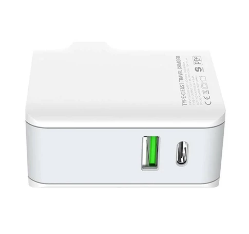 Ładowarka sieciowa LDNIO A4403C USB, USB-C 20W + kabel MicroUSB