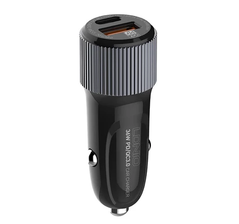Ładowarka samochodowa LDNIO C510Q USB, USB-C + USB-C - USB-C cable kabel Lightning