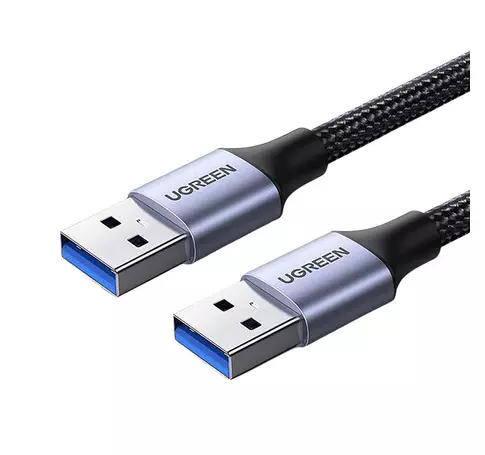 Kabel USB3.0, USB-A męski do USB-A męski,  UGREEN 	US373  2A, 0,5m (czarny)