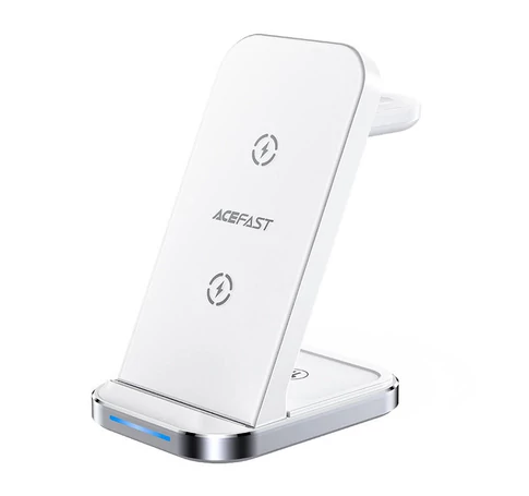 Inductive charger 3in1 Qi with stand Acefast E15 15W (white)