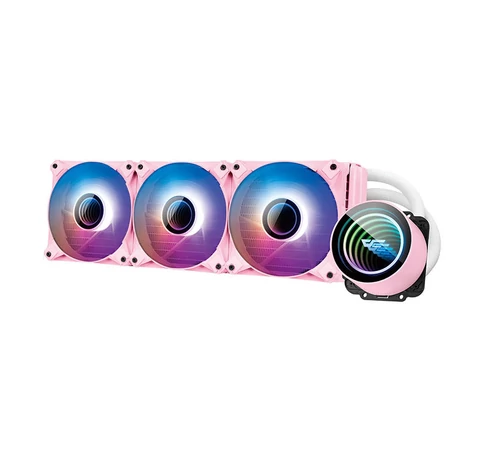 Darkflash DX360 V2.6 RGB számítógép vízhűtés 3x 120x120 (rózsaszín)