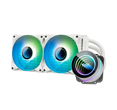 Darkflash DX240 V2.6 CPU folyadékhűtő ARGB, 2x, 120x120 (fehér)