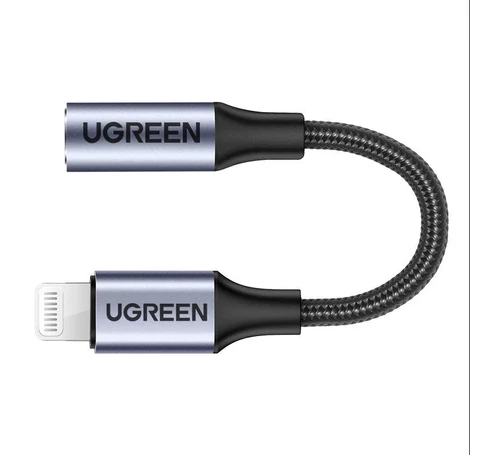 Ugreen US211 Lightning Mini Jack Audioadapter,  3.5mm 0.1m (fekete)