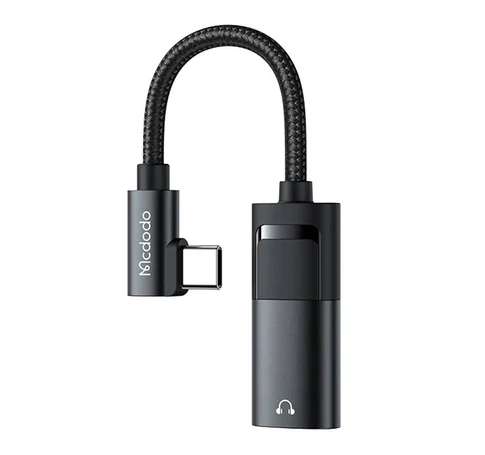USB-C to AUX mini jack 3.5mm + USB-C adapter, Mcdodo CA-1880 (black)
