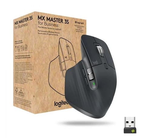 Logitech MX Master 3s for Business egér Jobbkezes RF vezeték nélküli + Bluetooth Lézer 8000 DPI