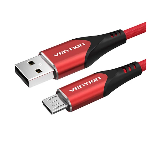 Cable USB 2.0 to Micro USB Vention COARG 3A 1.5m (Red)