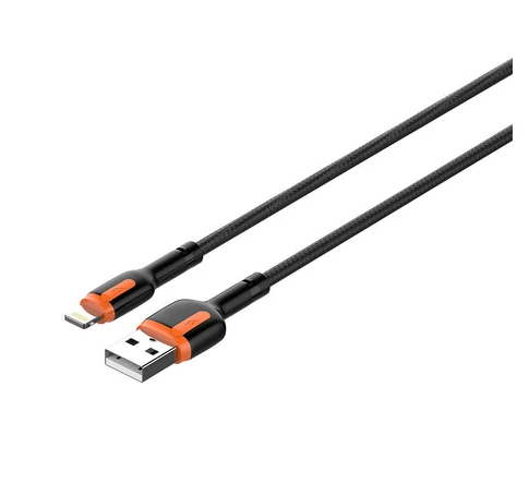 LDNIO LS531, USB - Lightning 1m Cable (Grey-Orange)