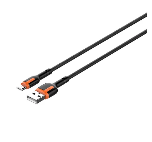 Kabel USB - Micro USB LDNIO LS532 2m (szaro-pomarańczowy)