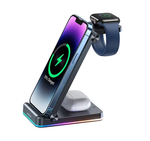 3in1 Wireless Charging Station Joyroom JR-WQN01 (black)