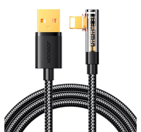 Angle Cable to USB-A / Lightning / 1.2m Joyroom S-UL012A6 (black)